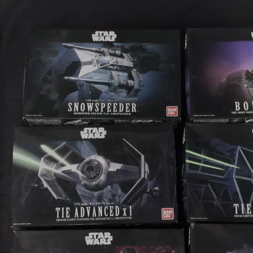 バンダイ 1/72 スターウォーズ Aウイング・スターファイター 他 ダースベイダー 等 プラモデル 計10点 セット